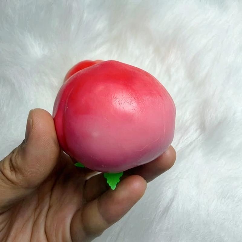Homemade Squishy Peach Fidget Toys Soft Simulation Peach Squeeze Stress Ball Toy Asmr Sensory Anti Stress Toys For Adult