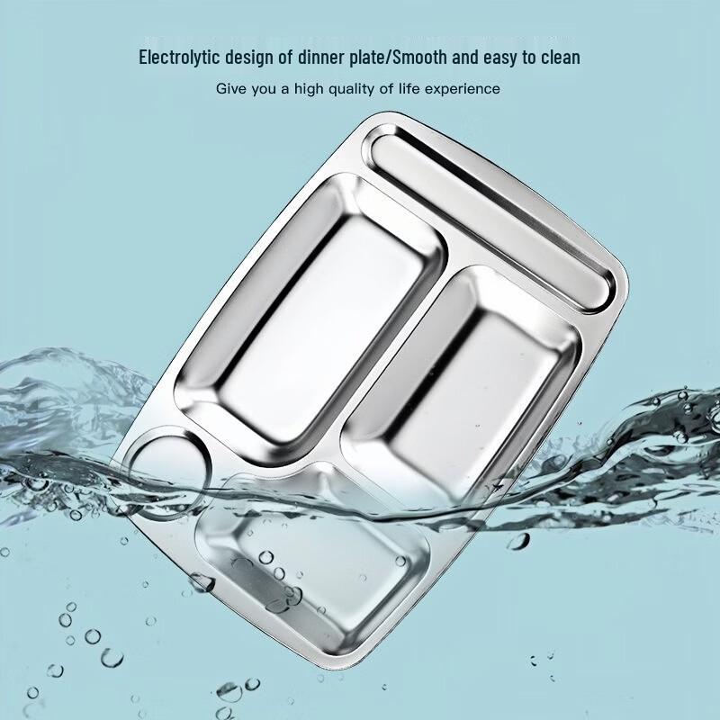 Xin Muzun Stainless Steel Divided Meal Plates & Sets