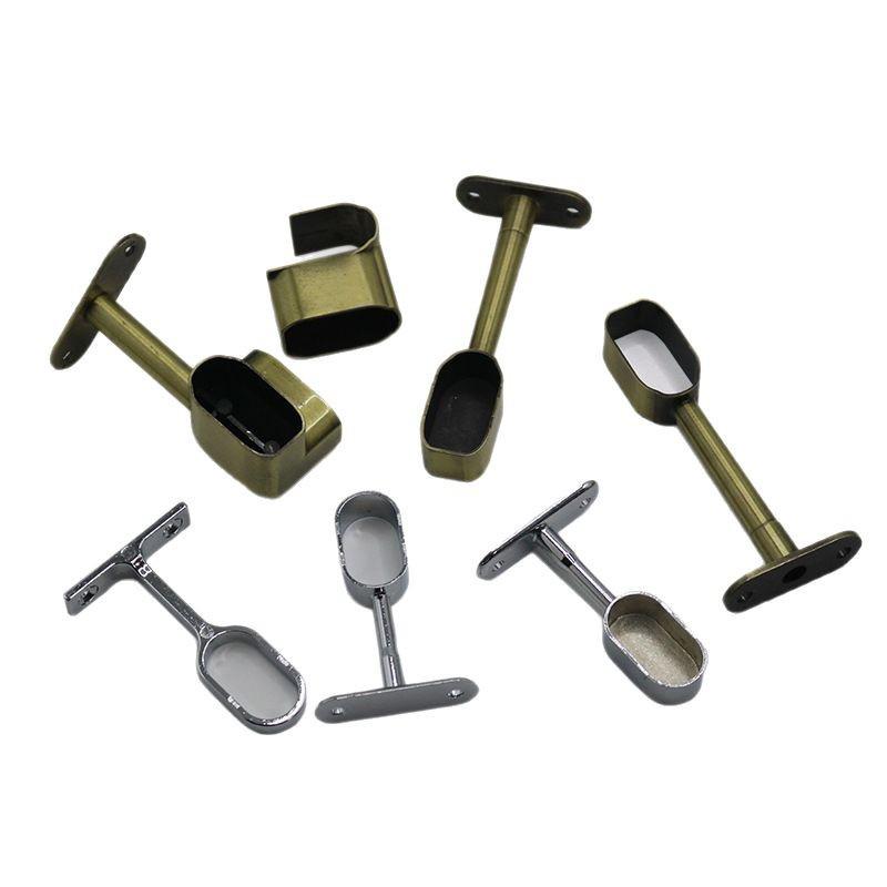 Thickened Wardrobe Hanging Rod with Flange Base for Clothing