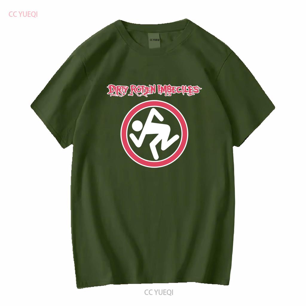 D R I Dirty Rotten Imbeciles Maglietta con Logo della Band Taglia M vintage Lavata Allungata grafica uomo moda Casual Morbida streetwear