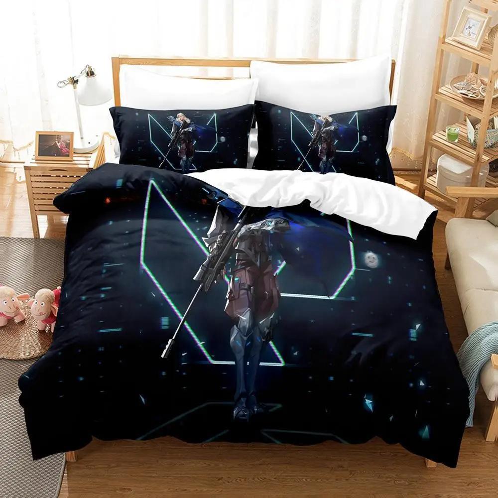 3d Print Game Jett Valorant Bedding Set Single Twin Full Queen King Size Bed Set Adult Kid Bedroom Duvet cover Sets Home Textile
