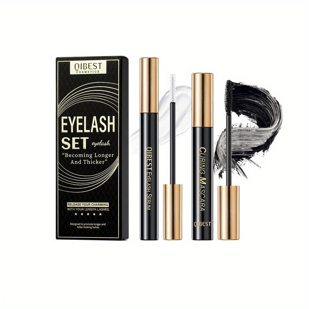 

Туш для вій + набір кондиціонерів для вій, подовжуюча, потовщена, підкручена та без розмазування, чорна туш для вій 2pcs/Set