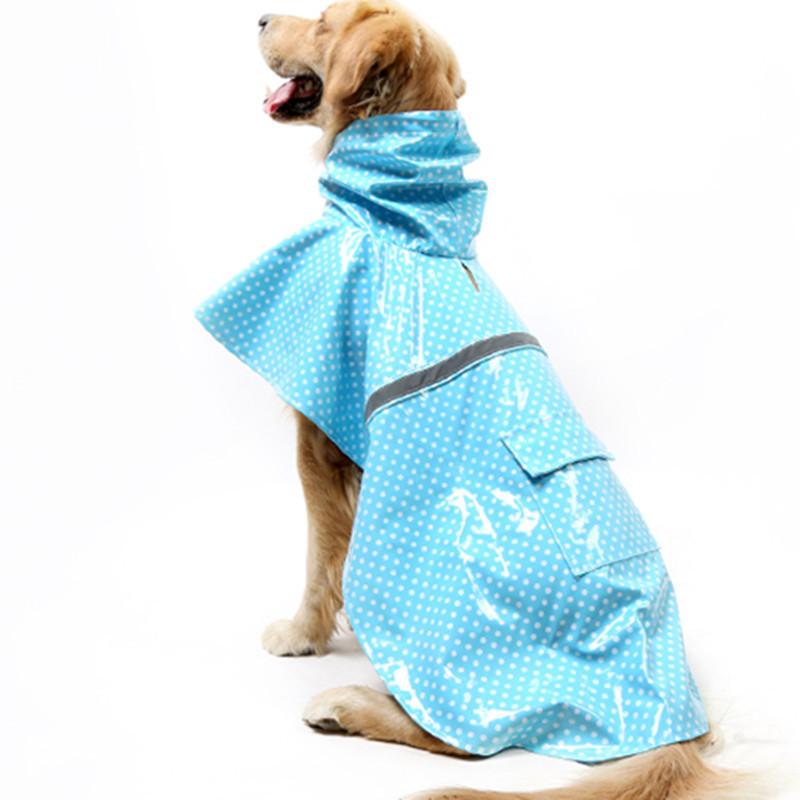 New XXL Reflective Waterproof Dog Raincoat Big Dogs Labrador Golden Hair Husky Satsuma Sustainable Modern All Seasons Pet
