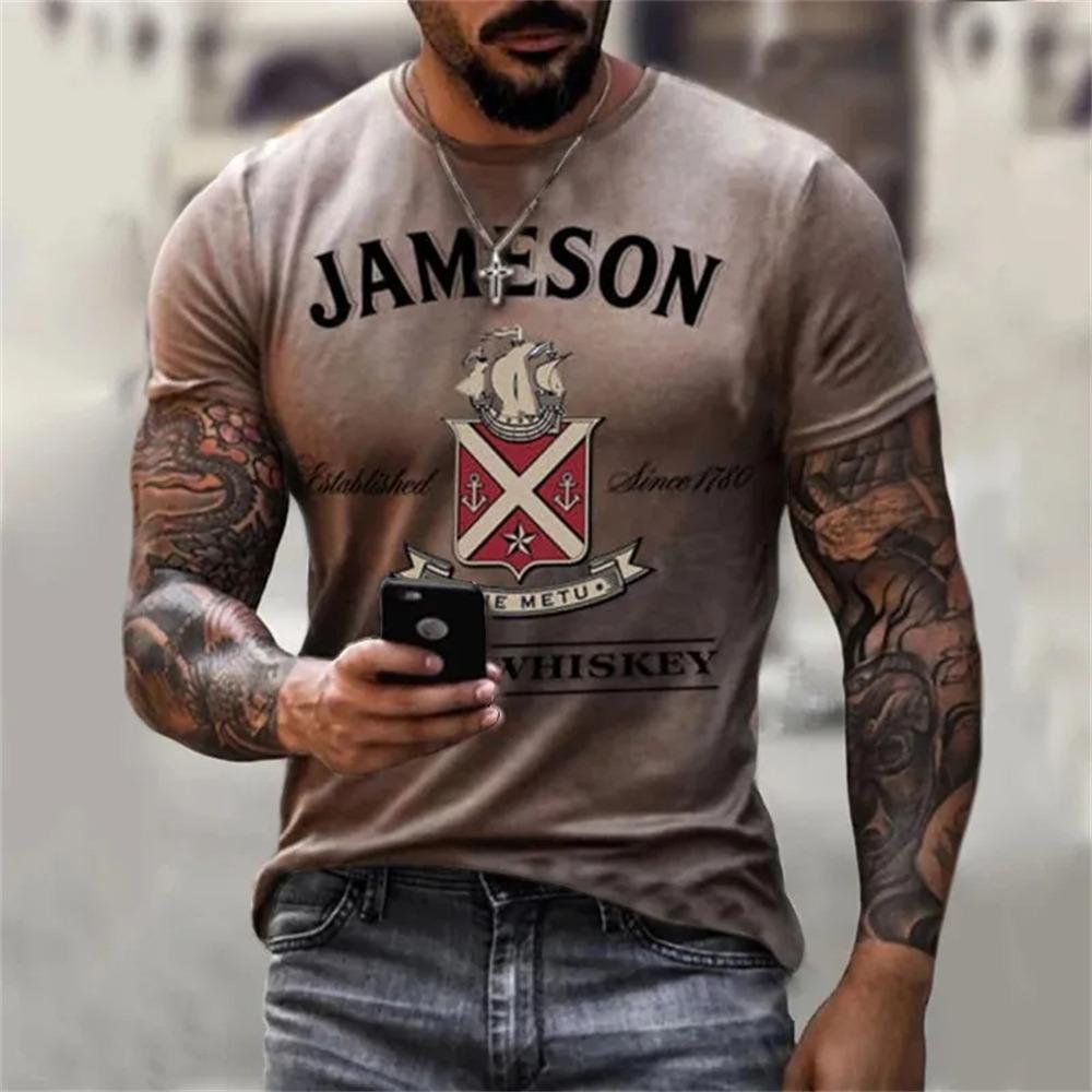 Retro 3D Print Men Sports Quick-dry Breathable T-shirt Summer Outdoor Street Casual Y2K Short-sleeve Top Parent-child Clothing