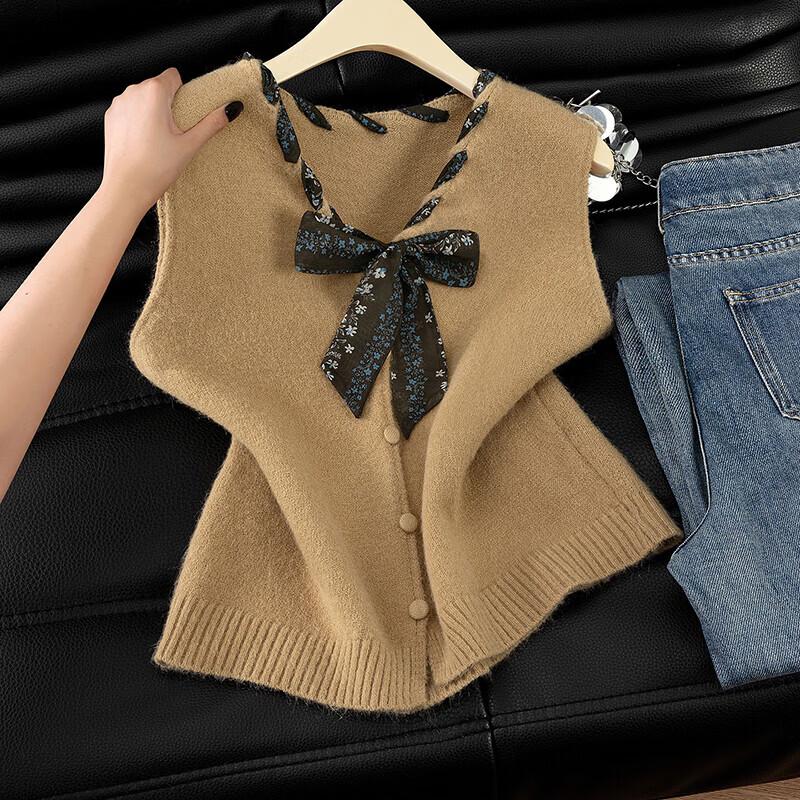Women's Round Neck Layered Casual Vest