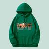 Ladies Spring Autumn Casual Hooded Long Sleeve Big Pocket Halloween LOVE Pumpkin Printed Pullover Hoodies Sweatshirt Top