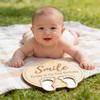 Personalized Wooden Baby Monthly Milestone Cards 10Pcs Set Newborn Photo Props Boys Girls Growth Tracker Nursery Gift Keepsake