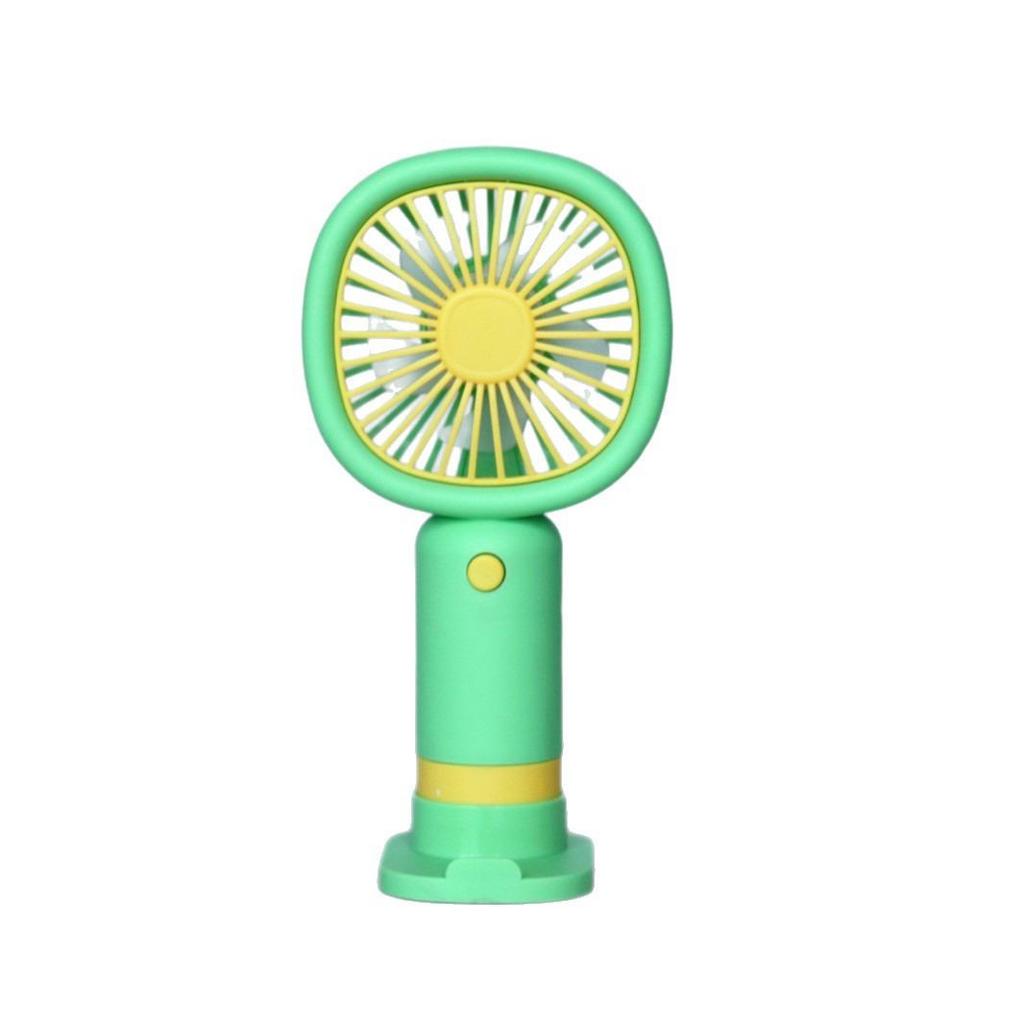 USB Rechargeable Mini Handheld Fan with Strong Wind & Base