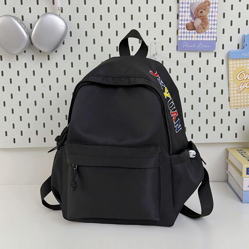 Schoolbag New Alphabet Korean Version Versatile Casual Simple Backpack Niche Design Backpack Student School Bag 1011 Spring Summer