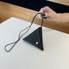 The First Layer Of Cowhide Fashionable Neck Red Envelope Earphone Bag Exquisite Mini Triangular Change Bag Versatile Beautiful Small Waste Bag