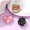 Creative English Letter Brooch Unique Alloy Badge For Sweaters Scarves Versatile Fashion Accessory