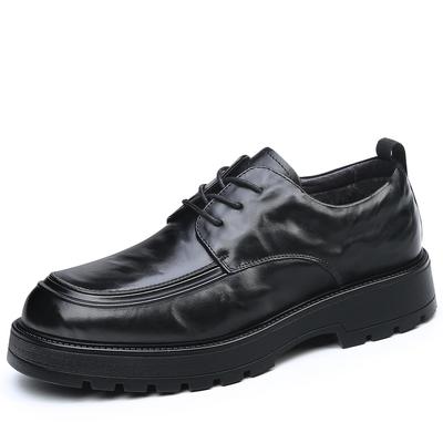 Genuine Leather Platform Shoes for Men Autumn Winter Warm Business Casual Shoes Man High Quality Fashion Dress Shoe Male