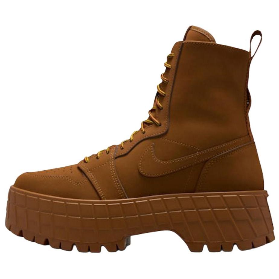 New Jordan 1 Ankle Boots Women's Brown IO8742-281