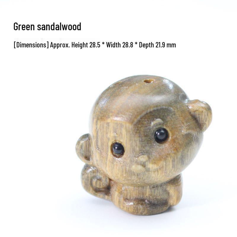 Creative Little Monkey Pendant Charm - Sandalwood Keychain & Phone Accessories