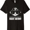 Zabawna koszulka z prawem jazdy i rejestracją Right Meow Cat Cop, Wygodna, czysta bawełna.Jpg