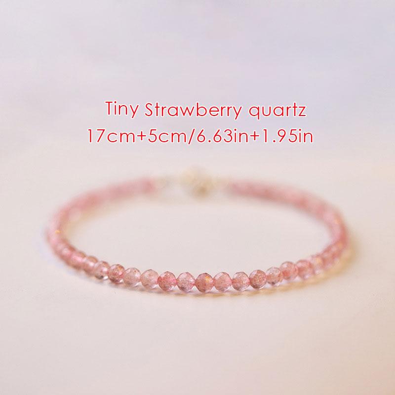 Dainty Tiny Blue Natural Stone Moonstone Beads Bracelet for Women Healing 7 Chakra Delicate Small Stacking Bracelet