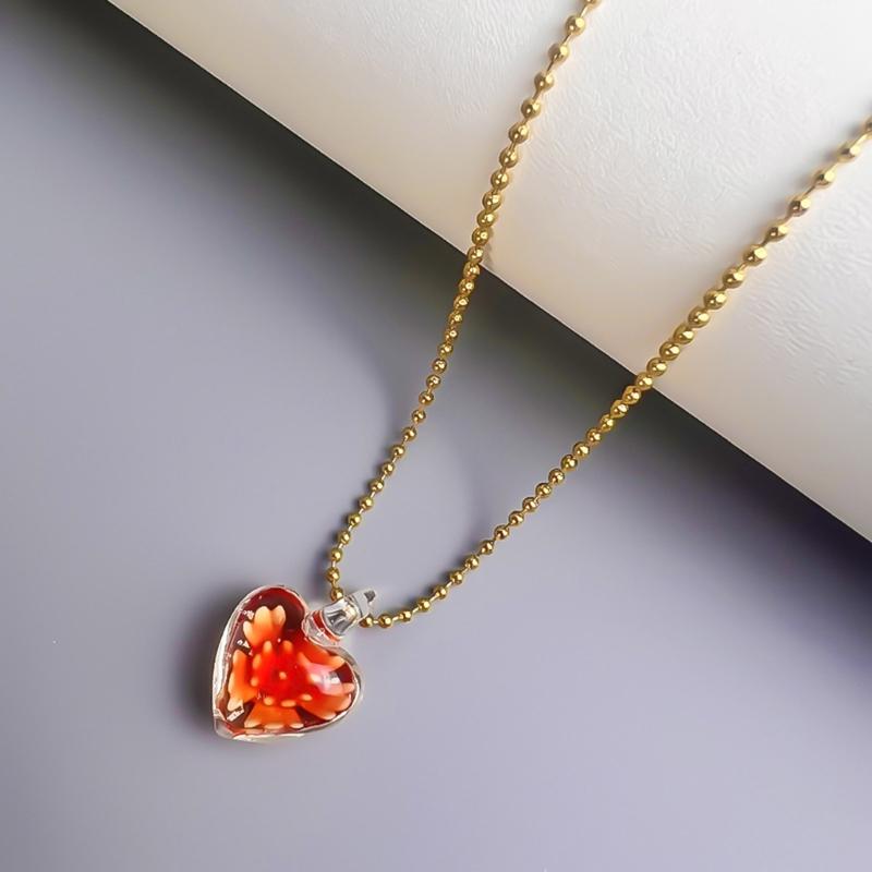 Heart Pendant Necklace Heart Pendant Collarbone Chain Small Heart Pendant Choker