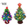 Creative Ornament Making Handmade Beaded Christmas Tree Ornament, Sparkly Crystal Bead Mini Party Favors Tabletop Decor, Hand-Woven Xmas Desktop