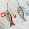 Fish Keychain Super Bionic Fish Bait Keychain Pentagram Love Crucian Carp Ocean Small Fish Multi-section Fish Luya Fashion Versa