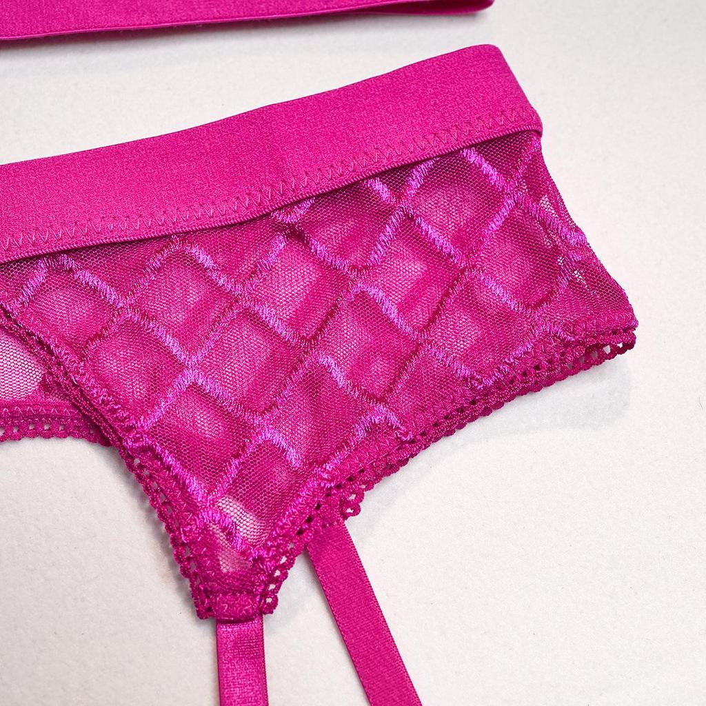 3dílné pohodlné spodní prádlo ze síťoviny pro ženy