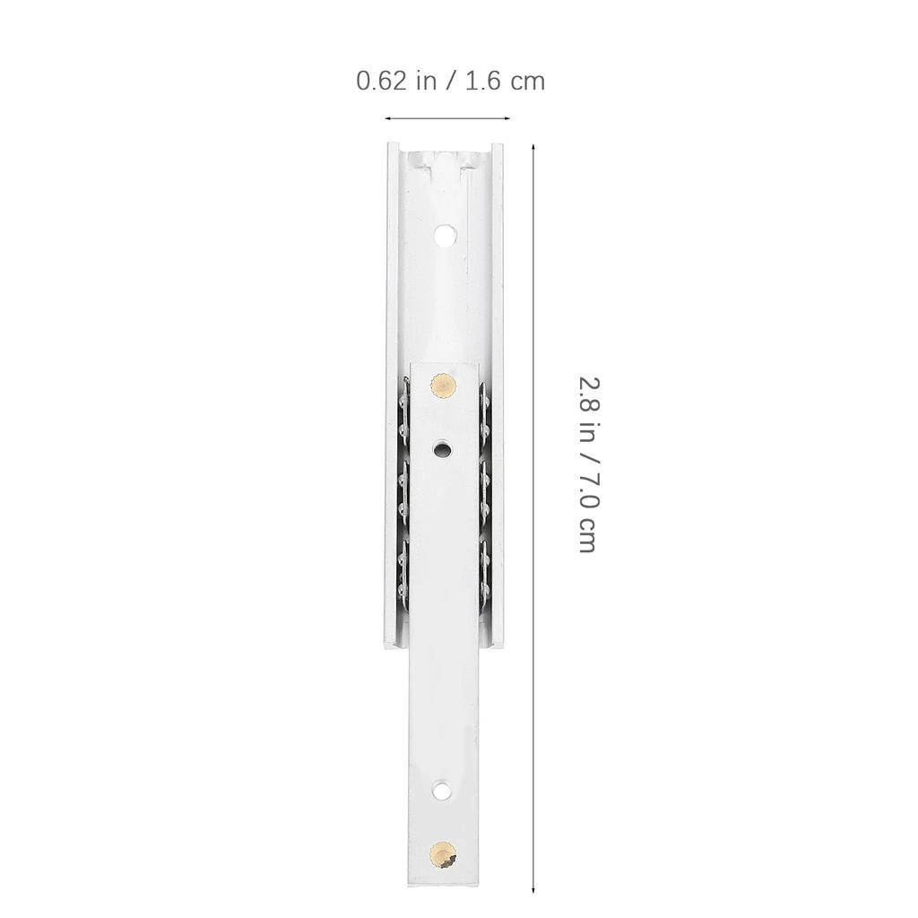 2Pcs Double Direction Miniature Drawer Slides Heavy Duty Extended Cabinet Furniture Cupboard Durable Load Bearing Replacement