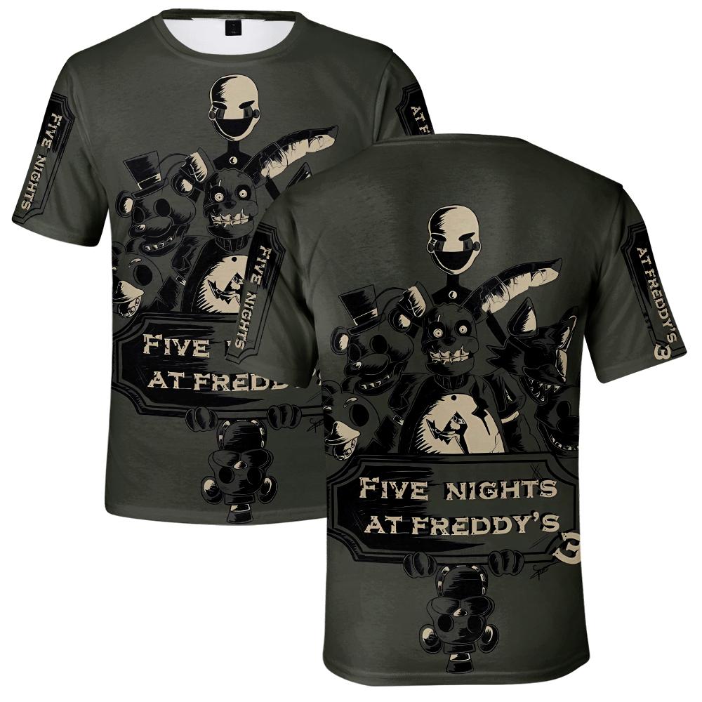 

Літня жіноча чоловіча футболка з коротким рукавом Five Nights At Freddy s Аніме Одяг для фітнесу Нова чоловіча футболка Футболка для косплею XXS