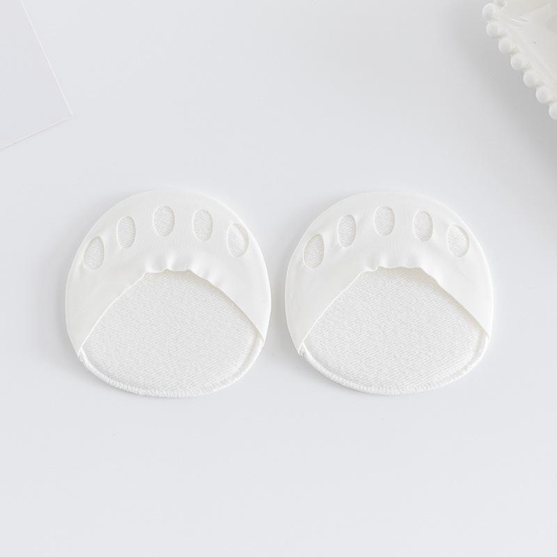 Female Spring and Summer Front Palm Pad Cotton Bottom Sweat Absorption Non Slip Half Palm Invisible Five Finger Socks