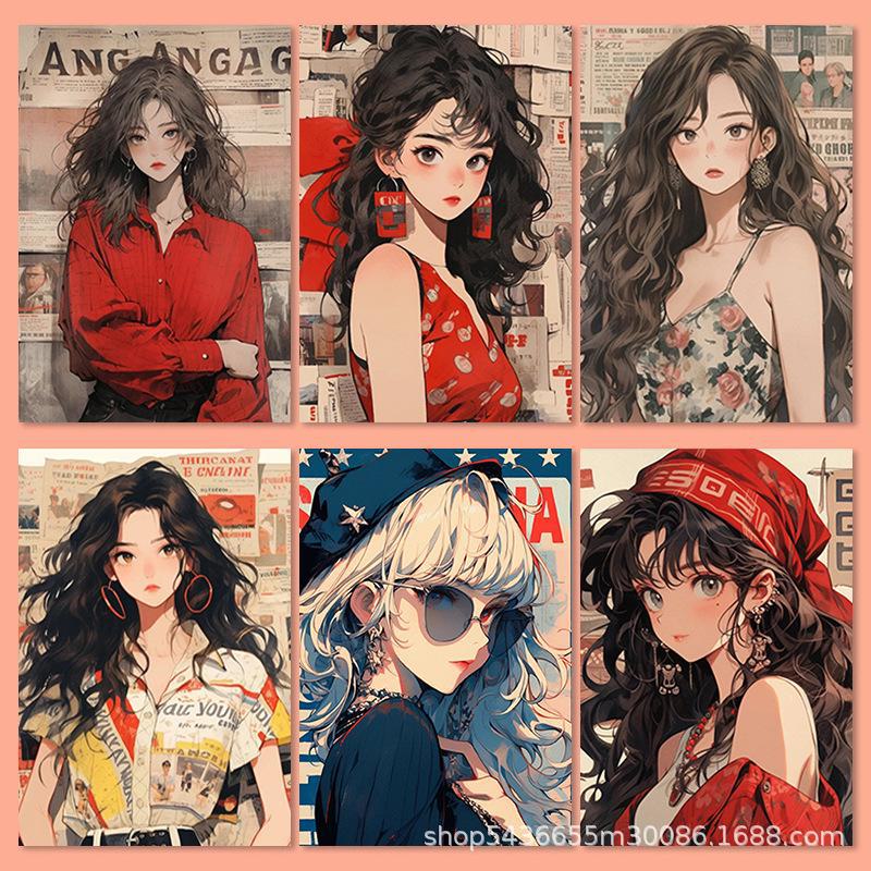 Retro Hong Kong Style Stickers - Cute & Waterproof for Decor