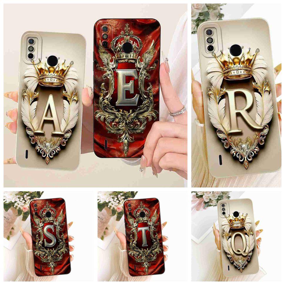 Silicone Soft Case For Tecno Spark Go 2020 Crown Letter Cover For Tecno Spark Go SparkGo 2020 KE5 ShockProof Back Cover Capas