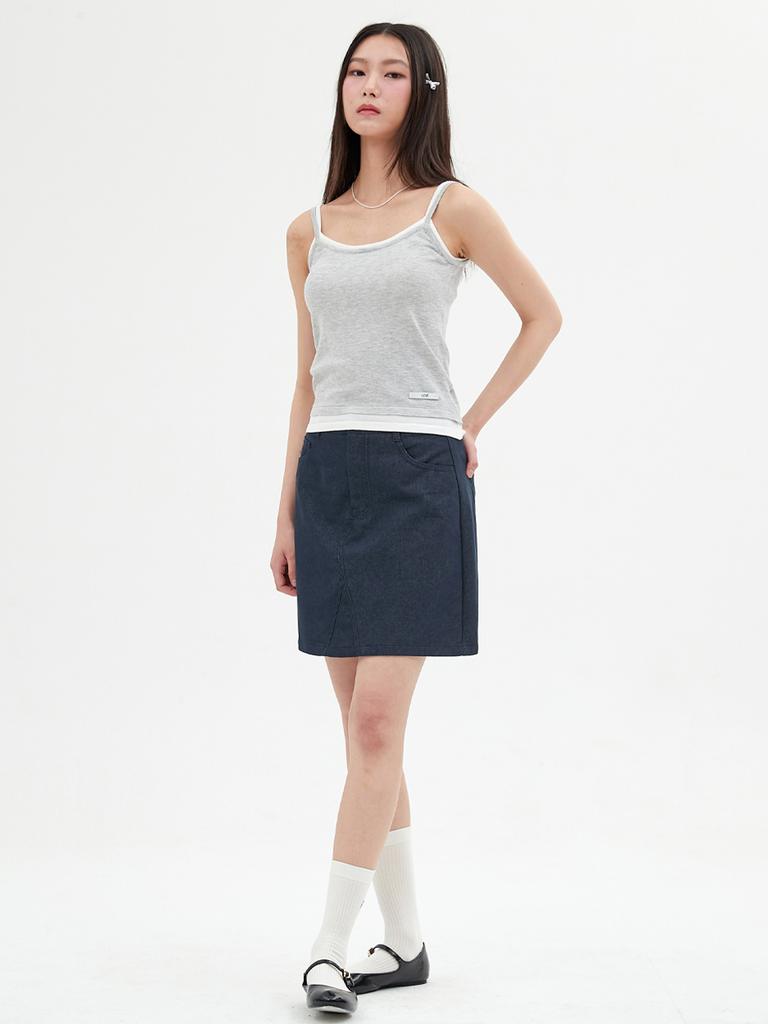 Elssibeui Layered Sleeveless Knit Top_Gray