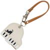 Fieldwork Analog Watch, Cat Piano Design, Bag Charm Watch with Magnifying Glass, LW038-1, Women's, Brown