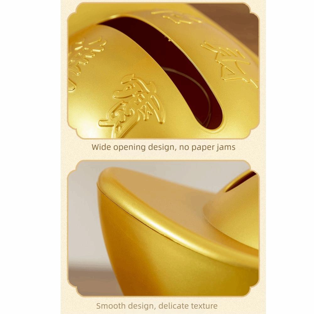 Yuan Bao Shape Chinese-Style Tissue Cover Decorative Napkin Dispenser  Countertop