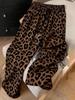 2026 Trendy Leopard Print Wide-Leg Pants: European & American Style, Spring/Summer, Korean-Inspired, Women's Casual Slimming Fit