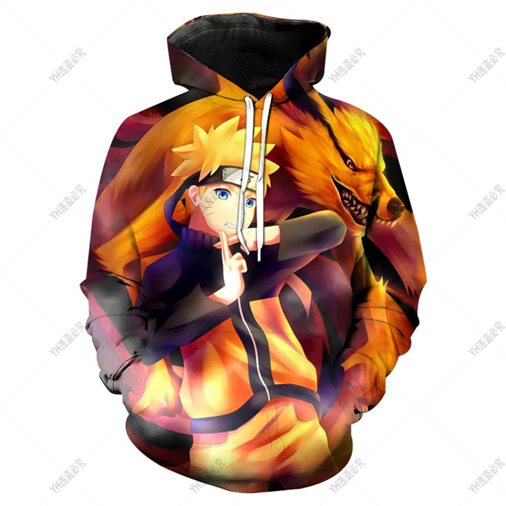 

Толстовка с капюшоном «Наруто» Для детей Детская одежда Свободная одежда с длинным рукавом Повседневный топ Японское анимеТолстовка с капюшоном для мальчиков и девочек с 3D-принтом S