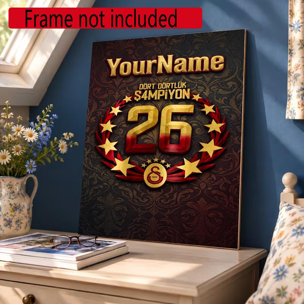 Galatasaray Personalized Name Round Diamond Painting Kit Diamond Embroidery Painting Rhinestones Mosaic Frameless Handwork Decoration Arts