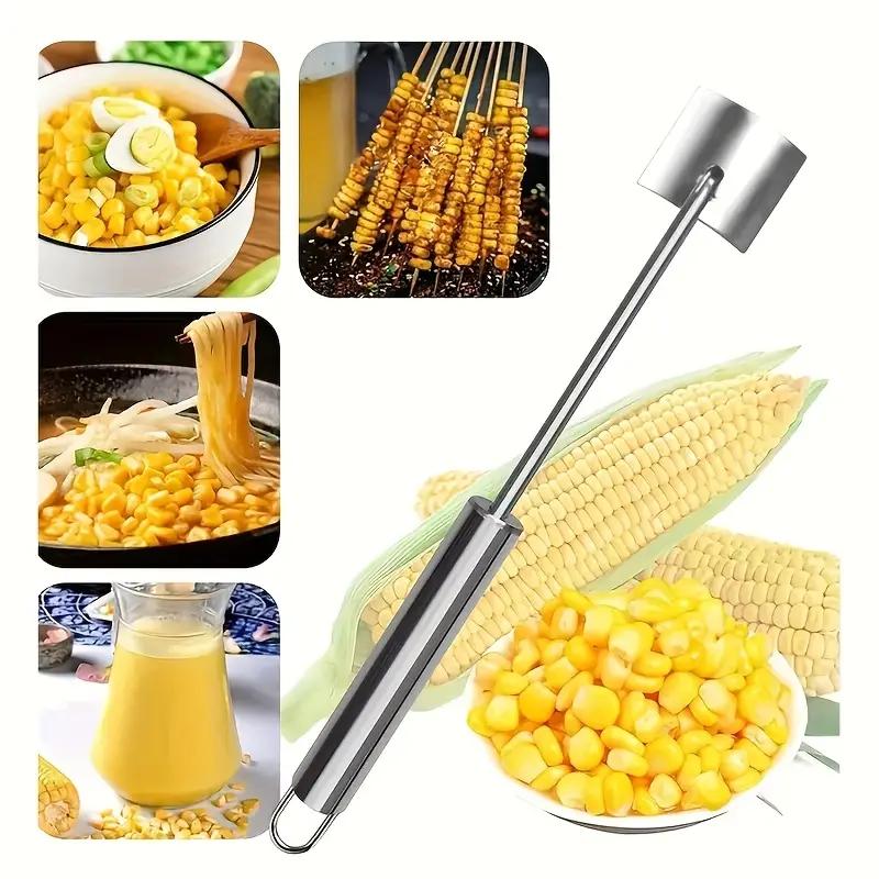 1PCS Corn Kernel Peeling Artifact Kitchen Food Grade Stainless Steel Scraper Fast Corn Shovel Planer Manual Planer Vegetable Cutter