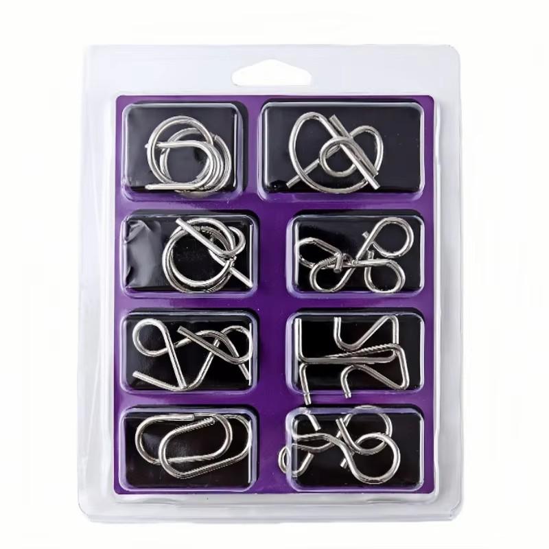 Nine link series puzzle set with 8-piece metal buckle and detachable Buckle adult stress relief toy gift