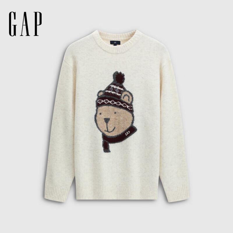 

GAP Men s 2025 Fall Logo Bear Jacquard Crew Neck Knit Sweater 2XL
