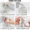 Clear 8.5oz Foaming Soap Pump Bottle, 8.45oz Empty Refill Dispenser for Home & Bathroom Use