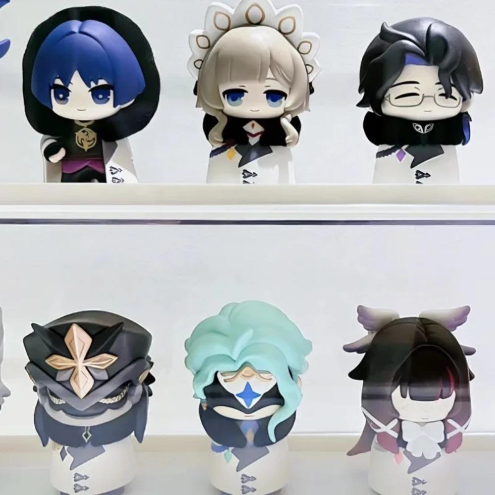 Genshin Impact Op Voorraad Fatui Harbingers Serie Blind Box Kawaii Trendy Q Versie Anime Figuur Collectie Desktop Verrassingscadeau