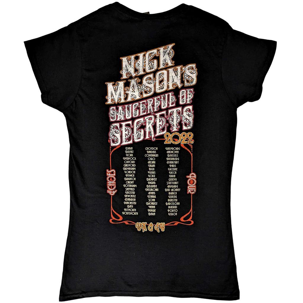 Nick MasonÂ´s Saucerful Of Secrets Womens/Ladies Echoes European Tour 2022 Back Print T-Shirt