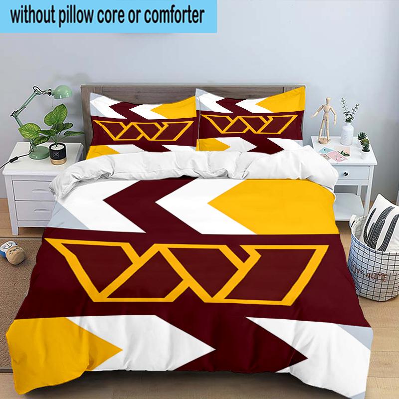 Washington Commanders Map 3PCS Bedding Set 2D Printing (Includes 1 Duvet Cover + 2 Pillowcases Coreless), Bedroom decor,Fan gift