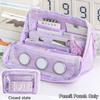 Large Capacity Transparent Pencil Case DIY Zipper Pen Bag 9 Layer Multi Function Students Stationery Storage Bag School Supplies