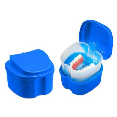 Θήκη οδοντοστοιχίας, Κουτί μπάνιου οδοντοστοιχιών Κουτί αποθήκευσης ψευδών δοντιών με δοχείο καλαθιού από δίχτυ