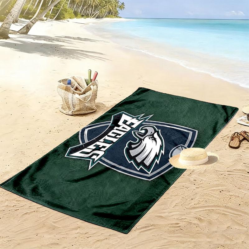 PHI Eagles Print Strandtuch, Großes Weiches Schnelltrocknendes Handtuch für Strand Camping Schwimmen