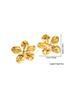 Gold C-Shaped Round Hoop Earrings with Bright Surface, French Light Luxury, High-End Stainless Steel