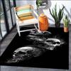Skull Pattern Crystal Velvet Area Rug - For Living Room, Bedroom, Office - Available in Multiple Sizes, Home Decor