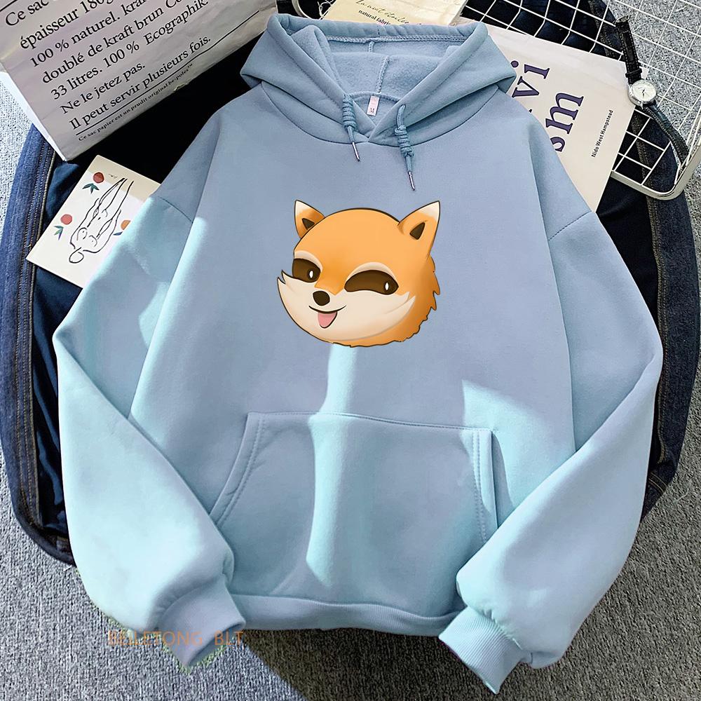 Project Zomboid Spiffo Raccoon Hoodies Cartoon Women/Men Hooded Sweatshirts Long Sleeve Kawaii Printing Pullovers Casual Female