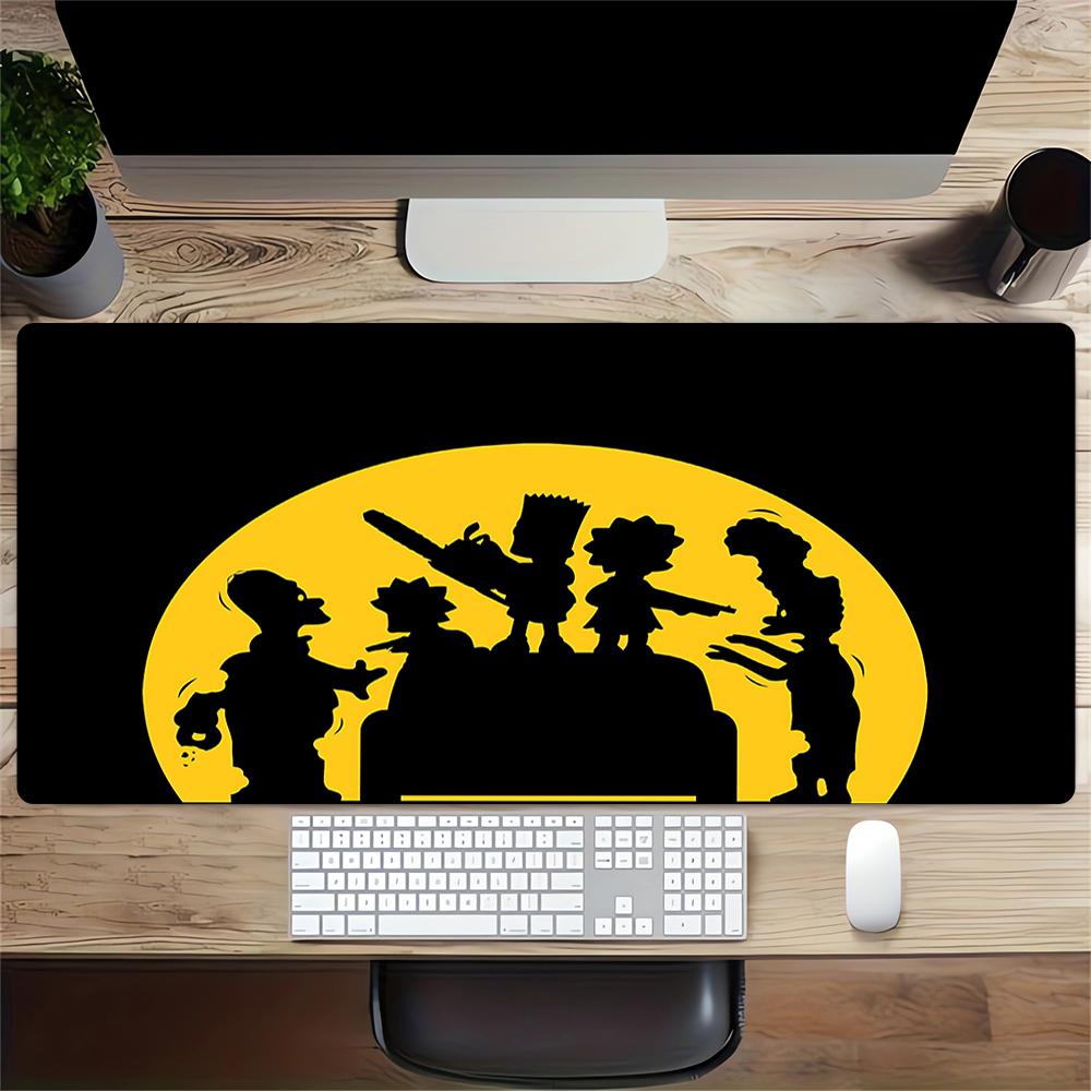 Zombie Family Silhouette Large Gaming Mouse Pad Nonslip Rubber Base Waterproof Desk Mat For Office Pc Laptop