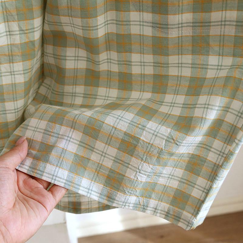 Men's Spring & Summer Cotton Plaid Pajama Shorts - Lightweight, Versatile for Home or Beach Wear.